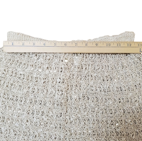 Vintage Pallas Crochet Midi Skirt. Handloomed Irish Linen. MED - Picture 5 of 6